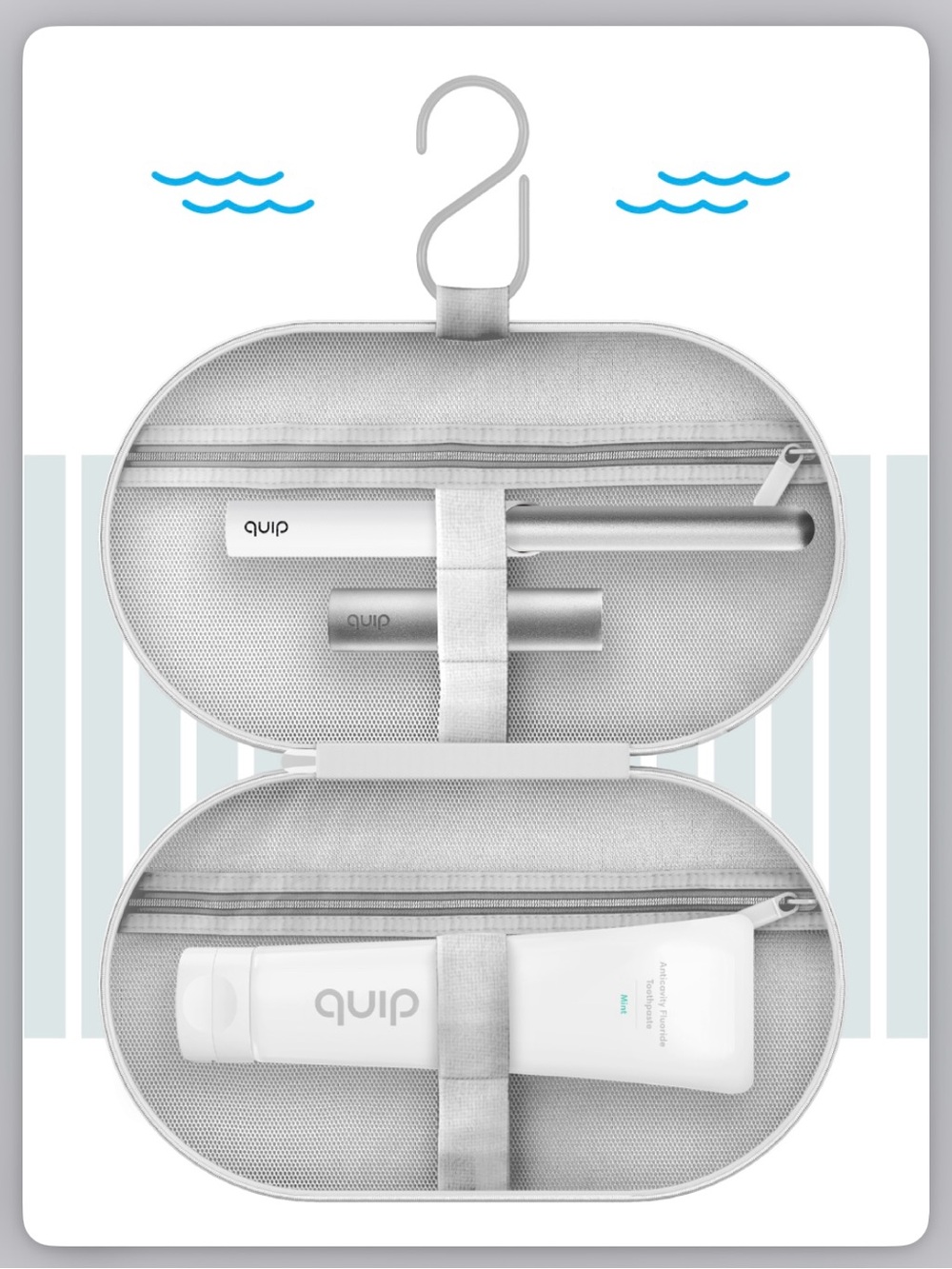 Quip Black Travel Hanging Toiletry Bag - Picture 7 of 7